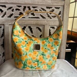 NWOT Dooney & Bourke Petunia Flower Floral Bucket Bag